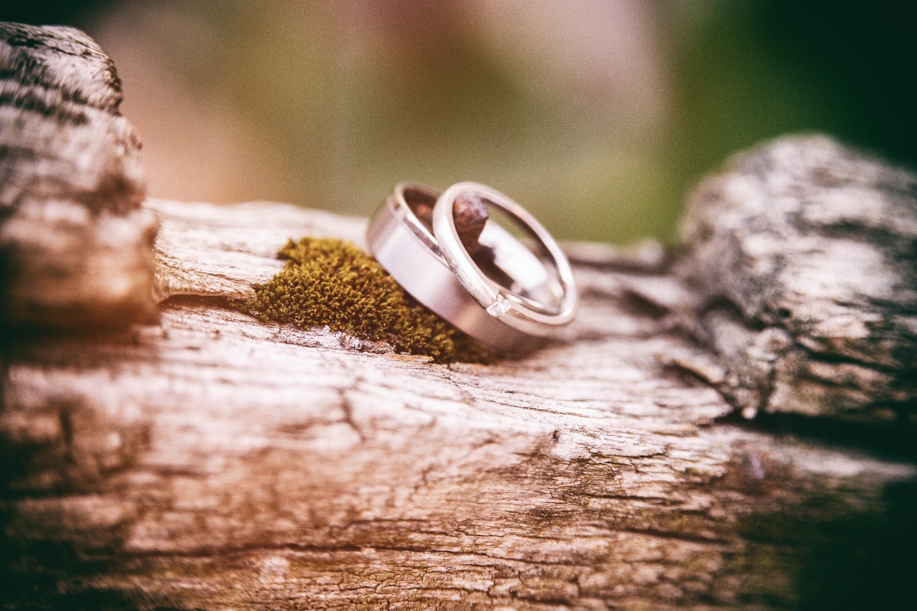 Wedding rings close up