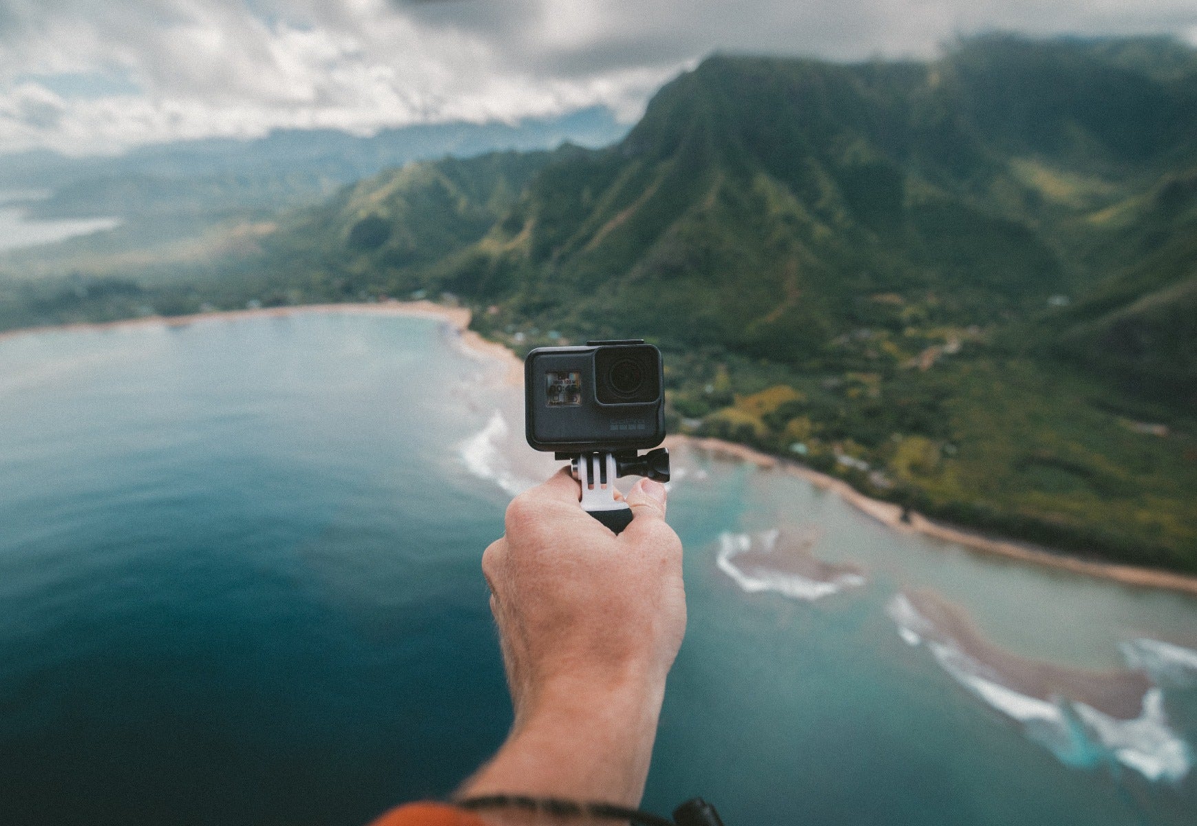 GoPro used on a tropical mountain