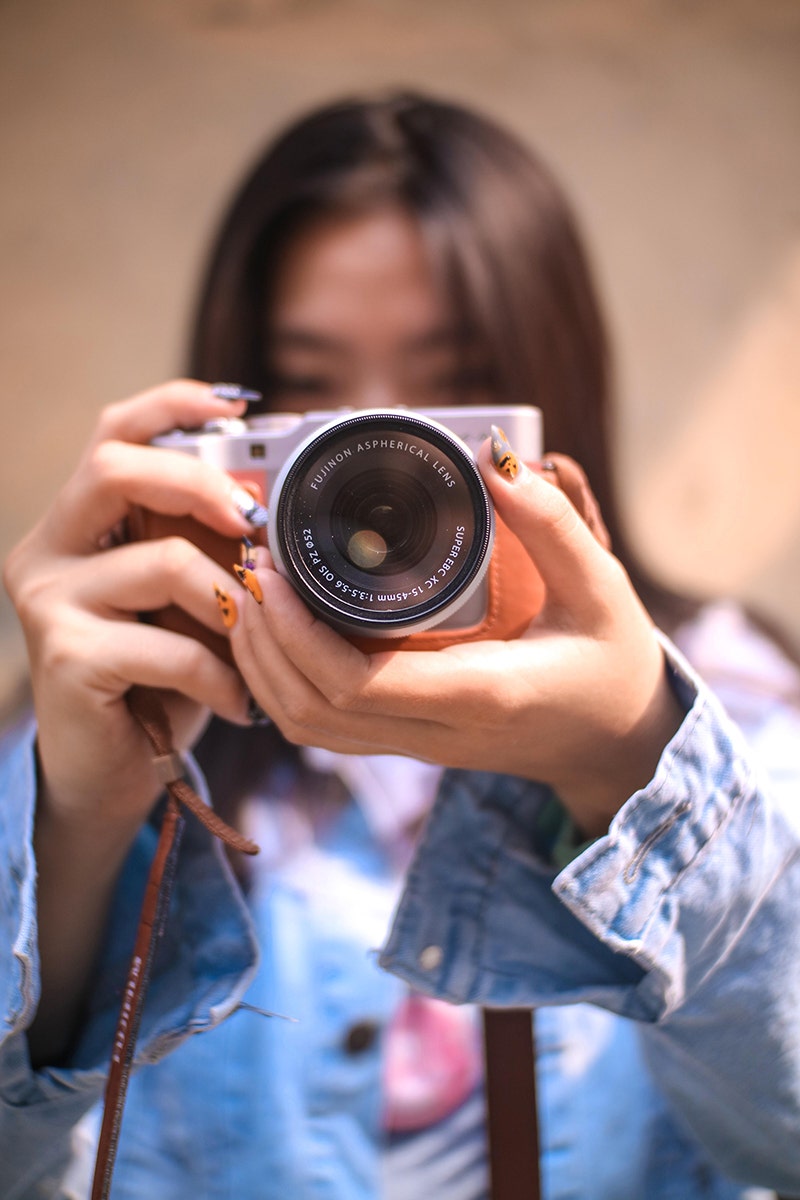 Woman with camera