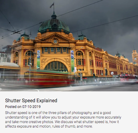 Shutter Speed Explained