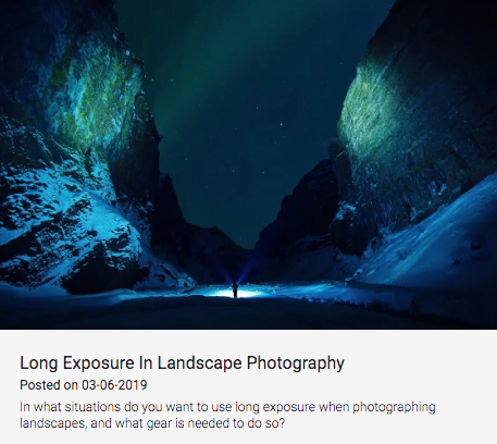 Long Exposure with Landscape Photography